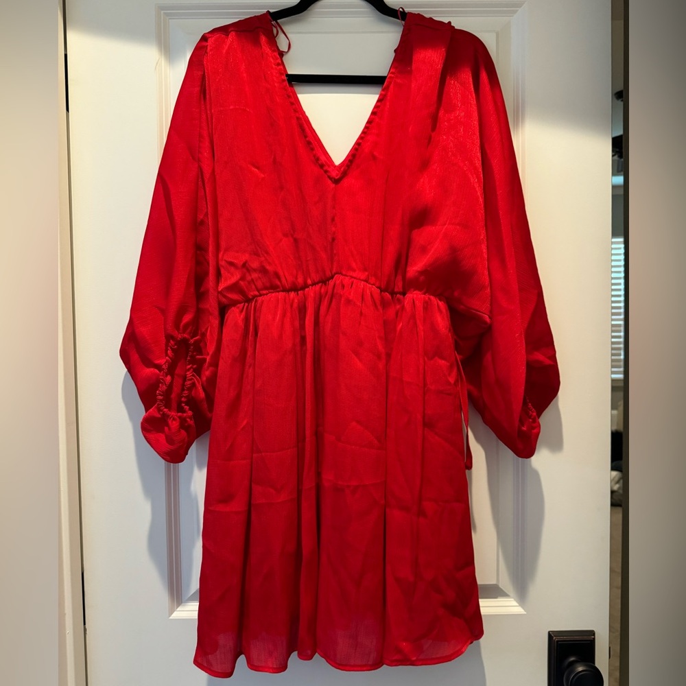 NWT JODIFL shimmer red dress Large
